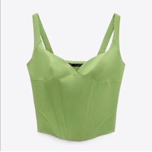 Zara Light Green Crop Top